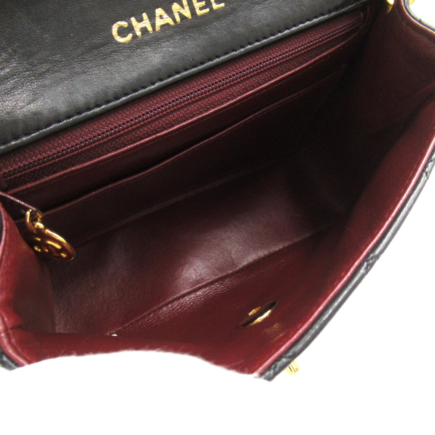 CHANEL Mini Materasse Chain Shoulder Black Lambskin (sheep leather)