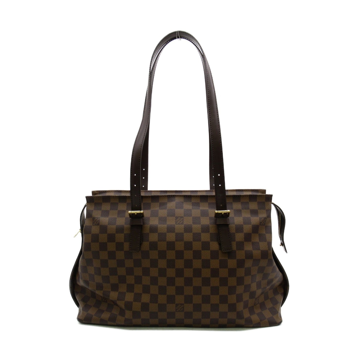 LOUIS VUITTON Chelsea Tote Bag Brown Ebene Damier PVC coated canvas N51119