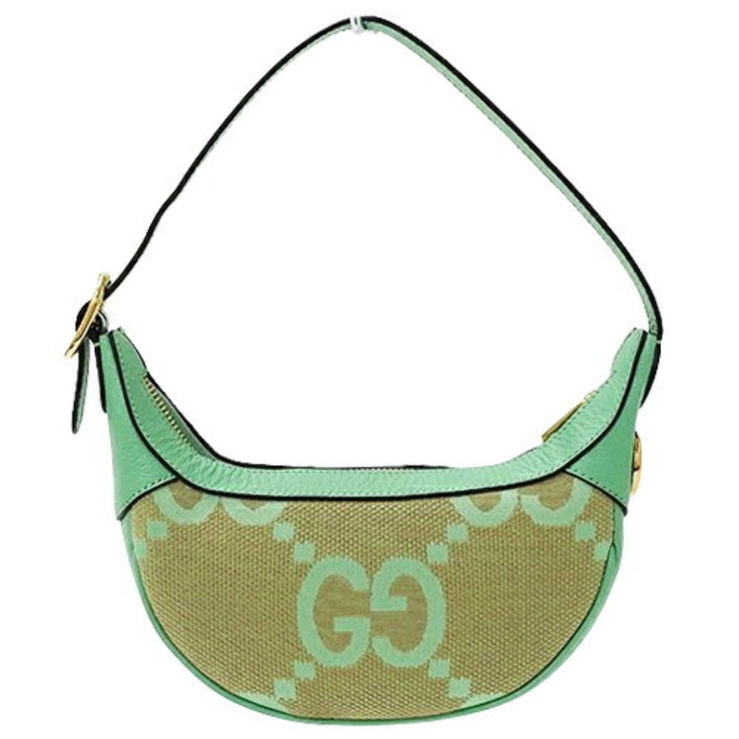Gucci Gg Canvas Beige Green Gg Canvas Handbag Shoulder Bag