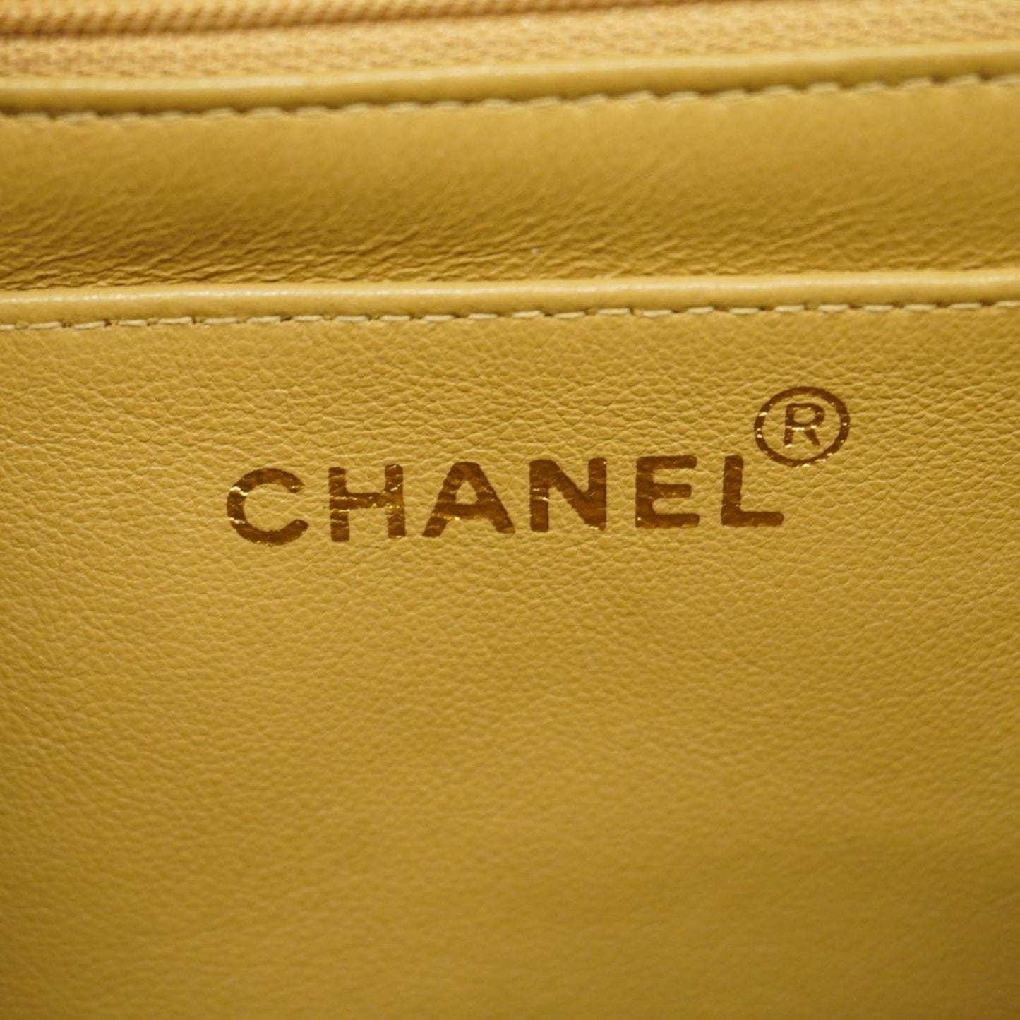 Chanel Shoulder Bag Diana Chain Lambskin Beige Women's