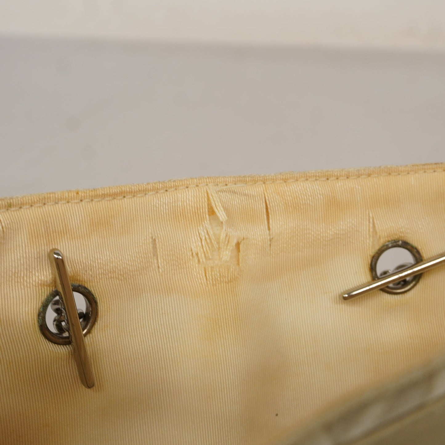 ChanelAuth  Ephemer Chain Shoulder Women's Nylon Tote Bag White