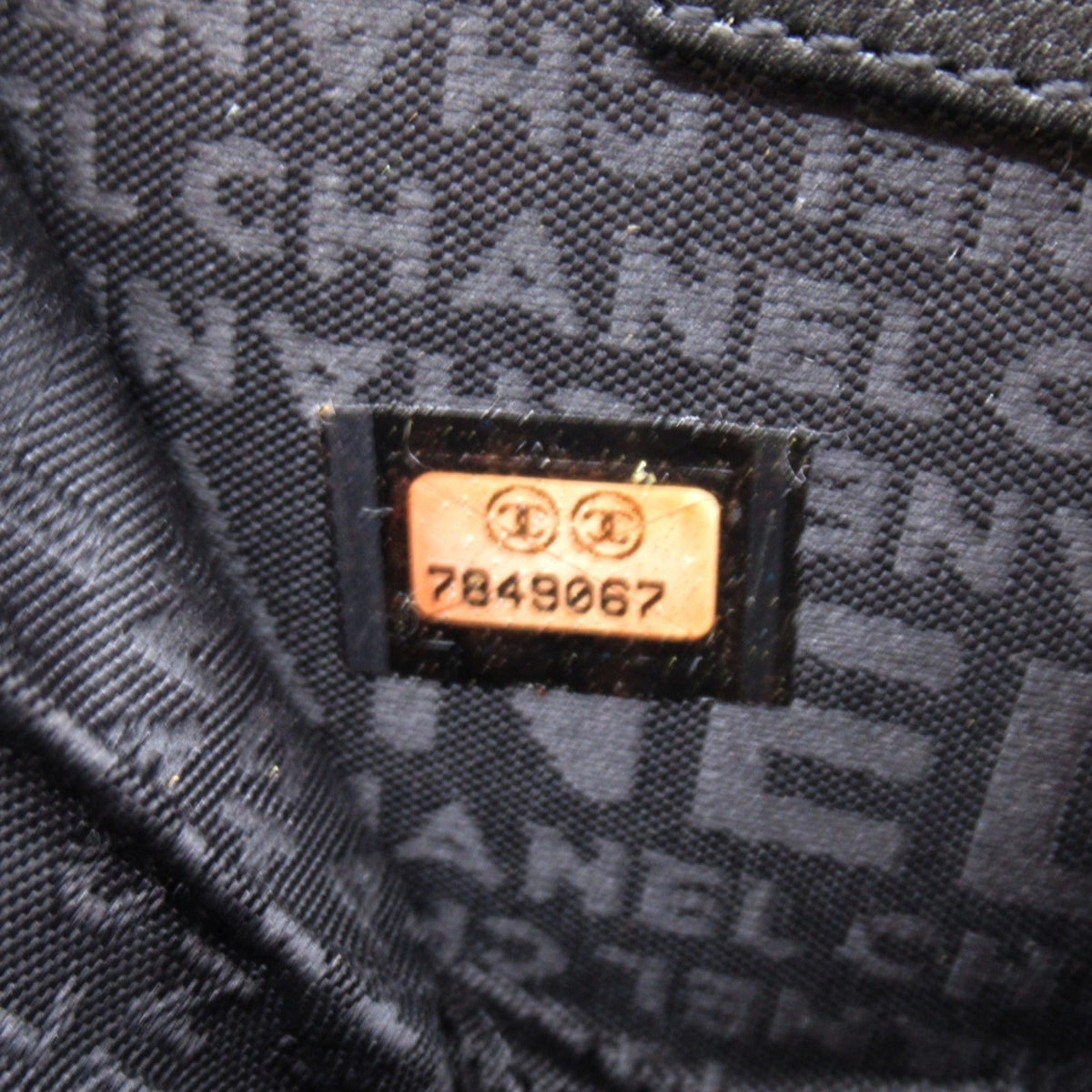 CHANEL Pouch Black Beige Lambskin (sheep leather)