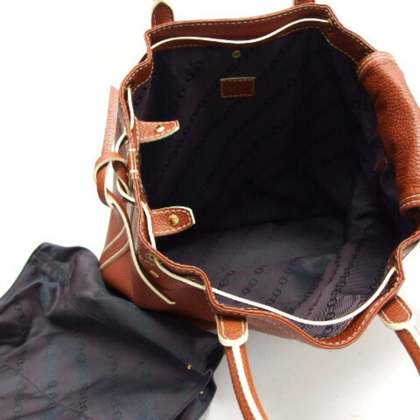 Louis Vuitton shoe bag tote Tobaco leather reddish brown