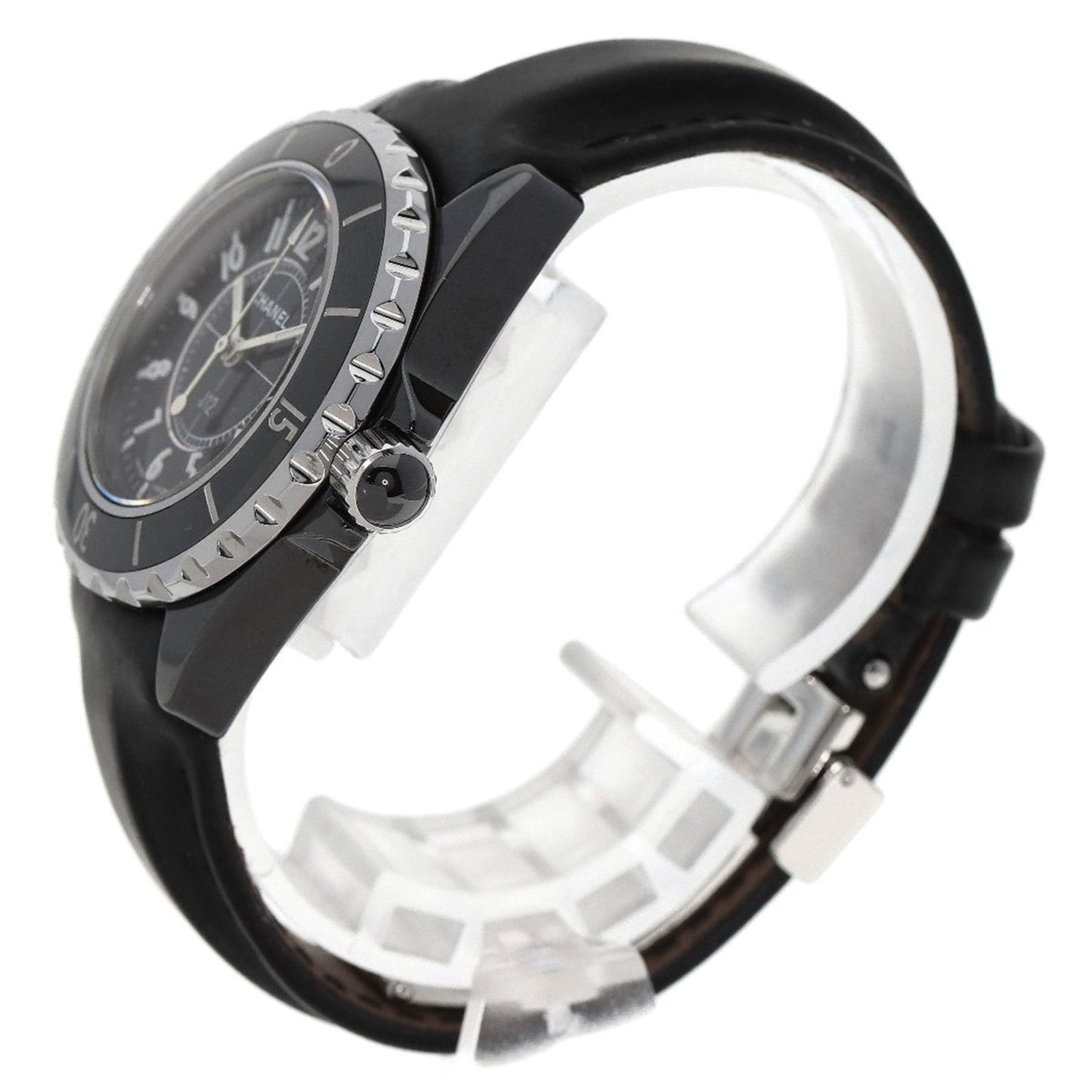 Chanel H0680 J12 33mm Watch Ceramic Leather Women's CHANEL