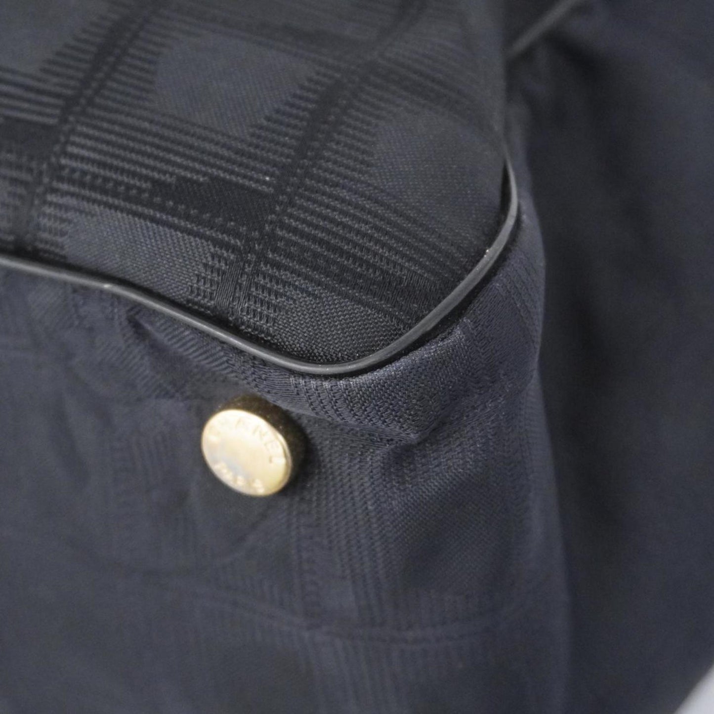 Chanel Tote Bag New Travel Nylon Black Champagne Women's