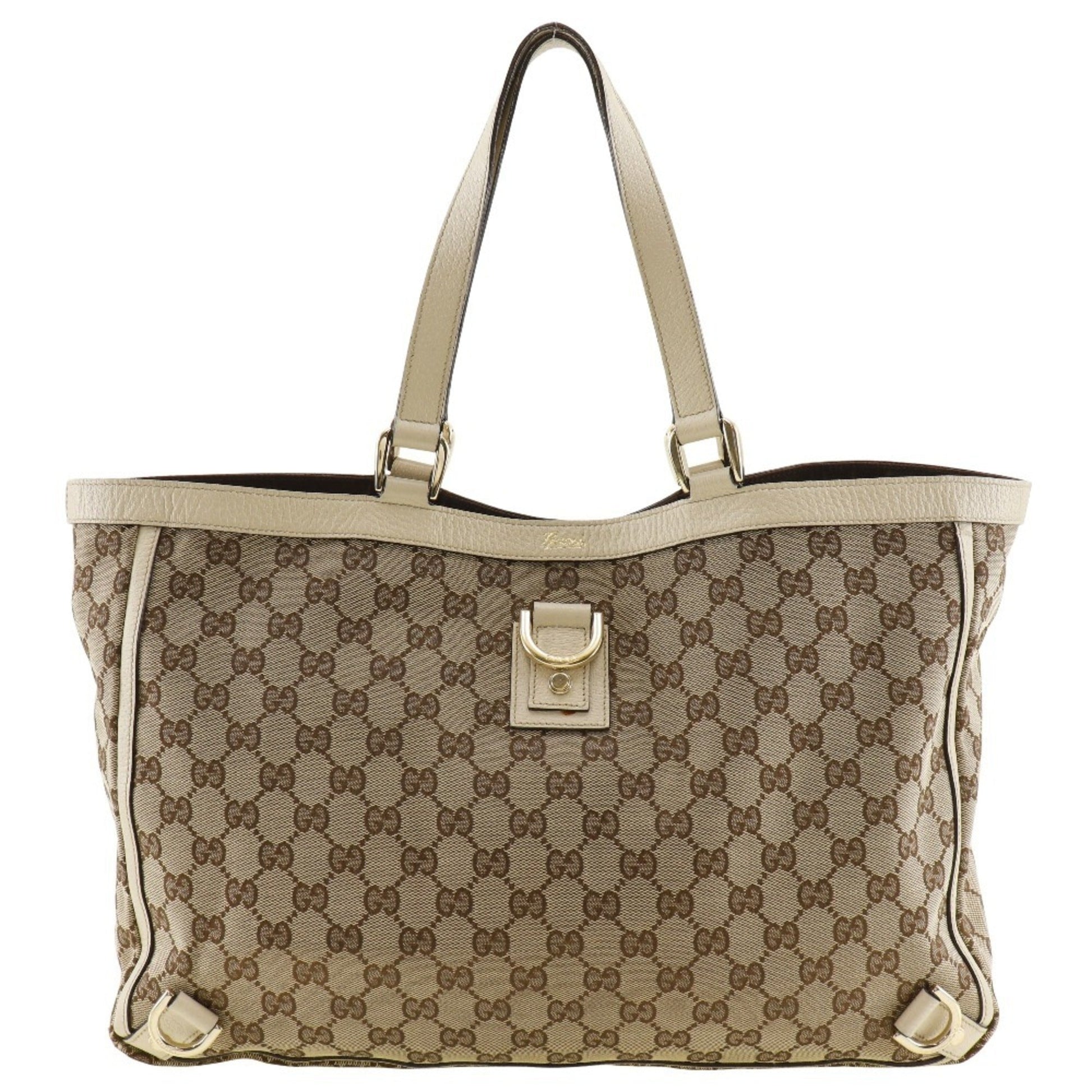 Gucci Abbey Brown Gg Canvas Tote Bag ()