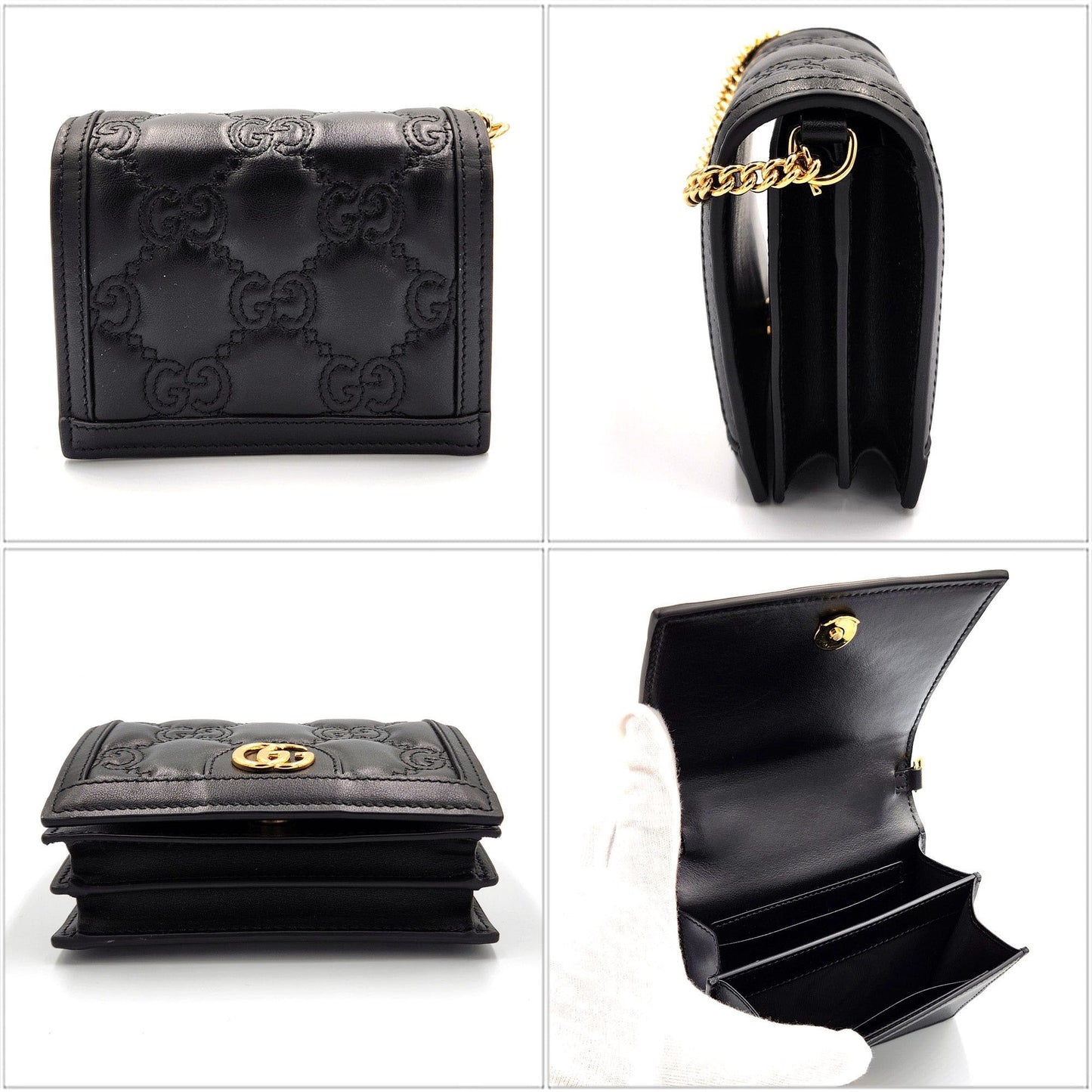Gucci Black Leather Handbag Shoulder Bag