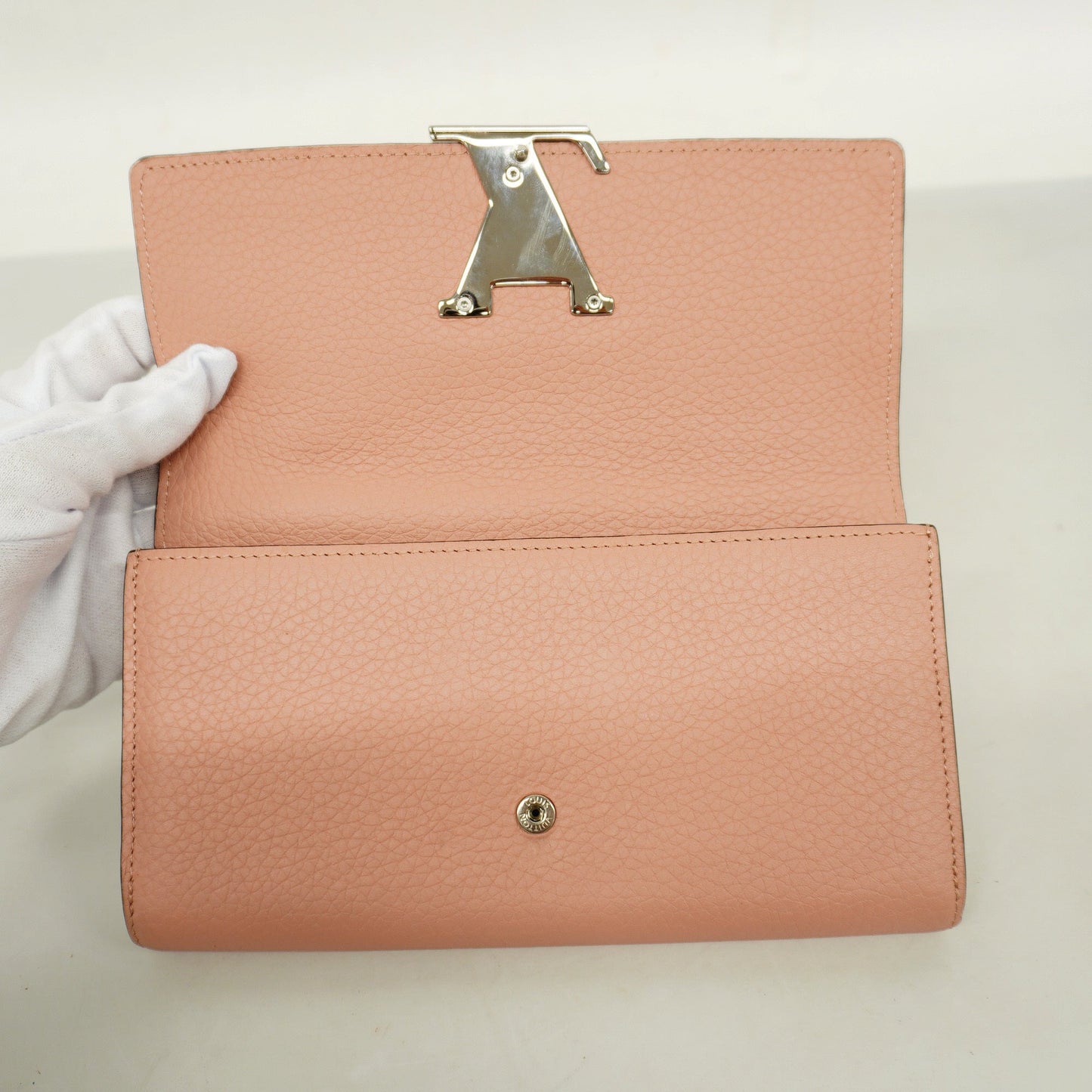 LOUIS VUITTONAuth  Taurillon Portofeuil Capsine M61250 Women's Long Wallet