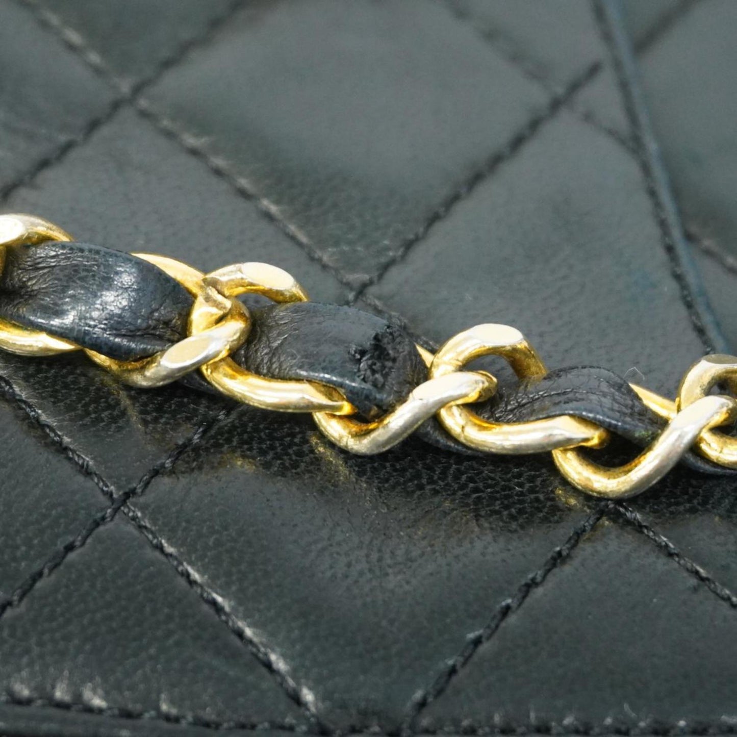 Chanel Shoulder Bag Matelasse Paris Limited W Flap Chain Lambskin Black Women's