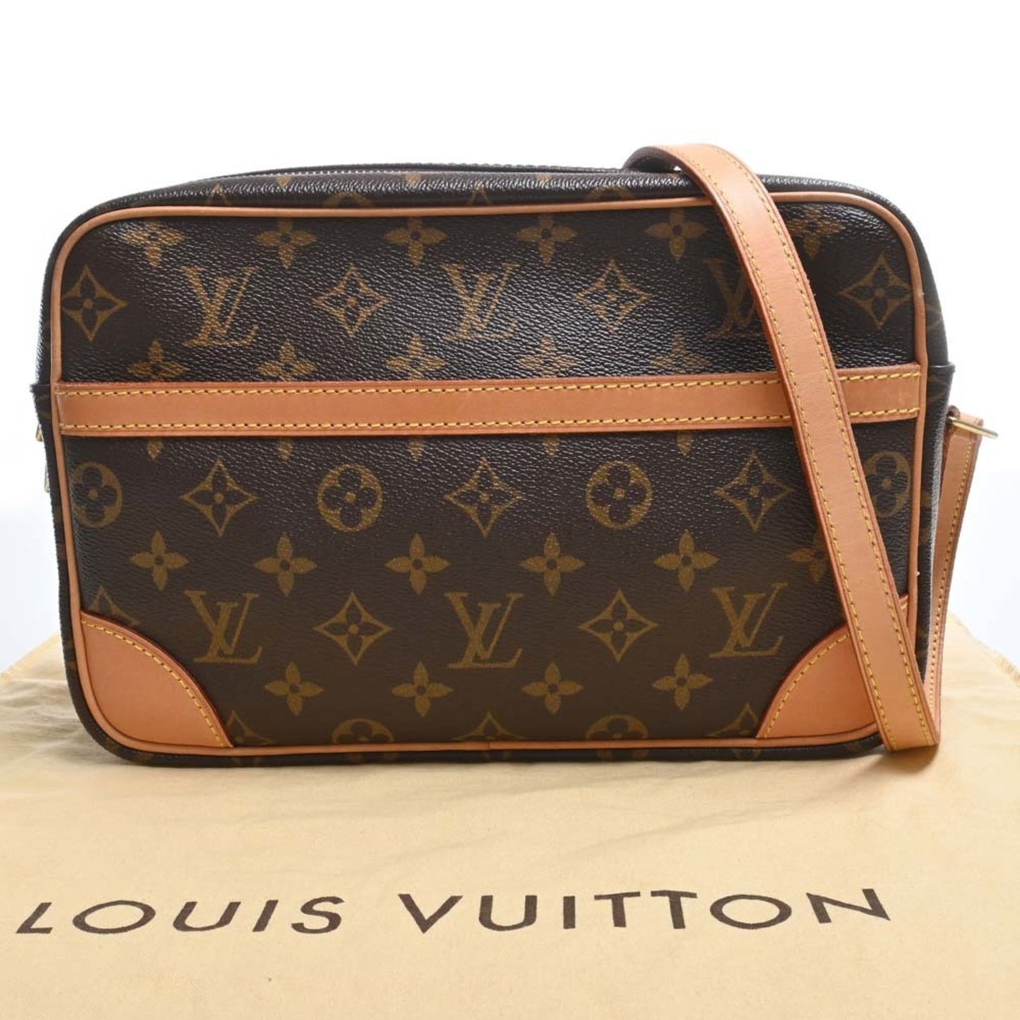 LOUIS VUITTON Monogram Trocadero 27 Shoulder Bag M51274 Brown Women's