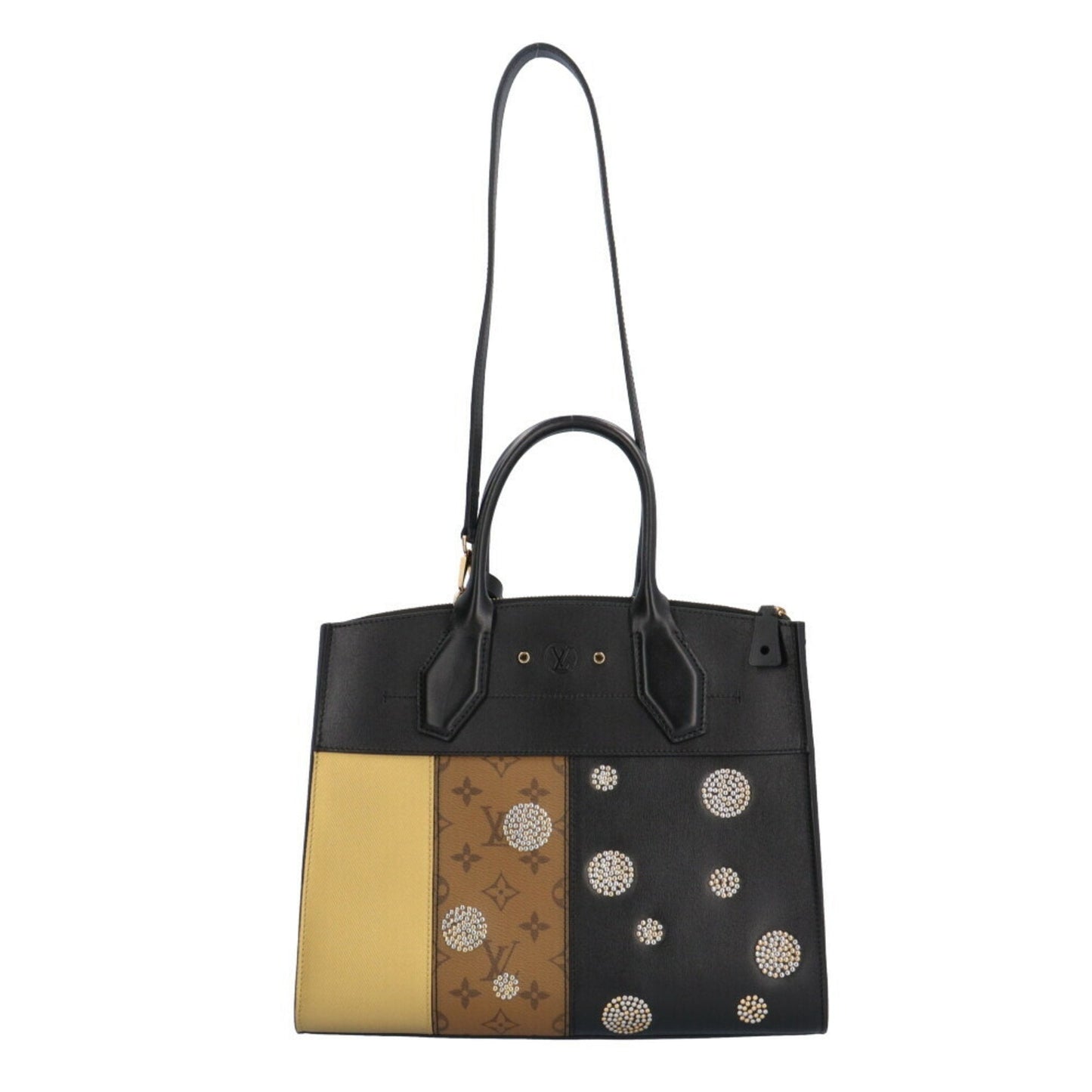 LOUIS VUITTON City Steamer MM Monogram Reverse Shoulder Bag Calf M43406 Black Women's