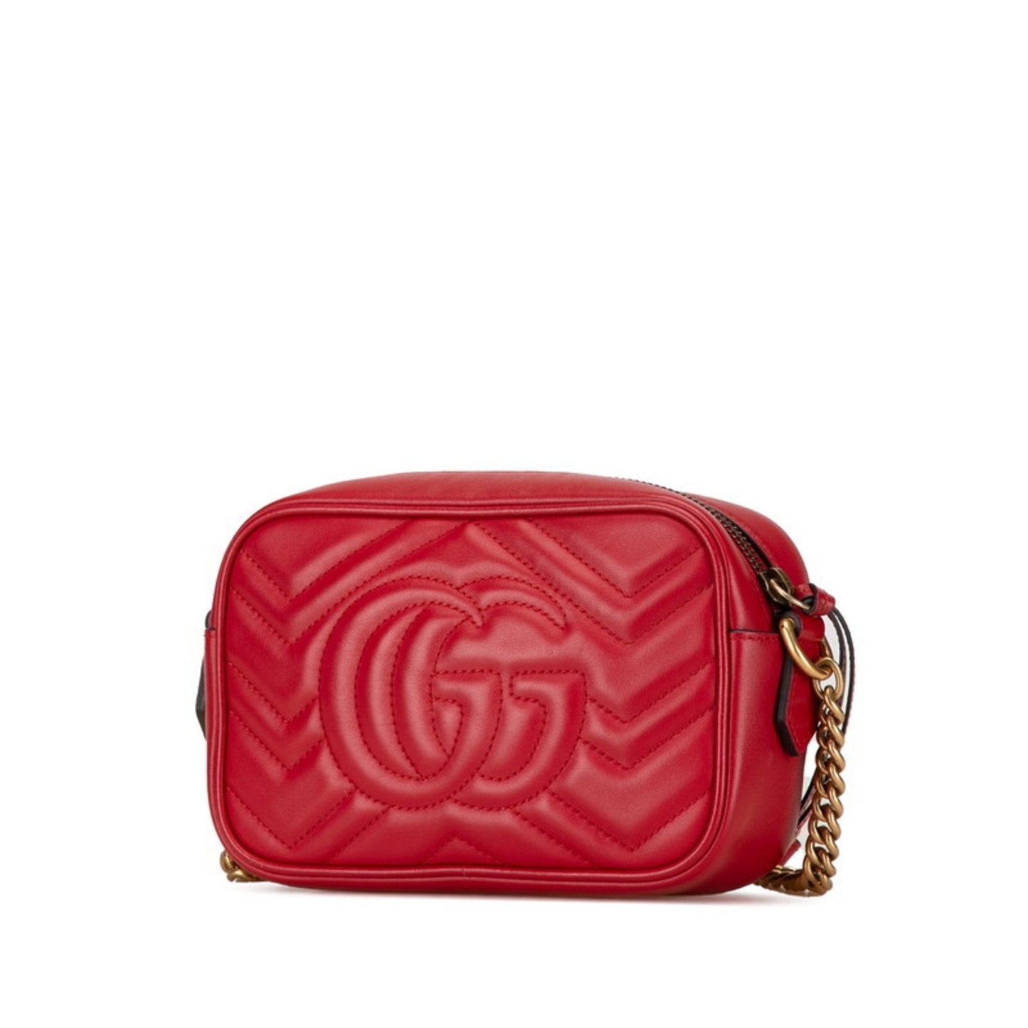 Gucci Red Color Leather Shoulder Bag