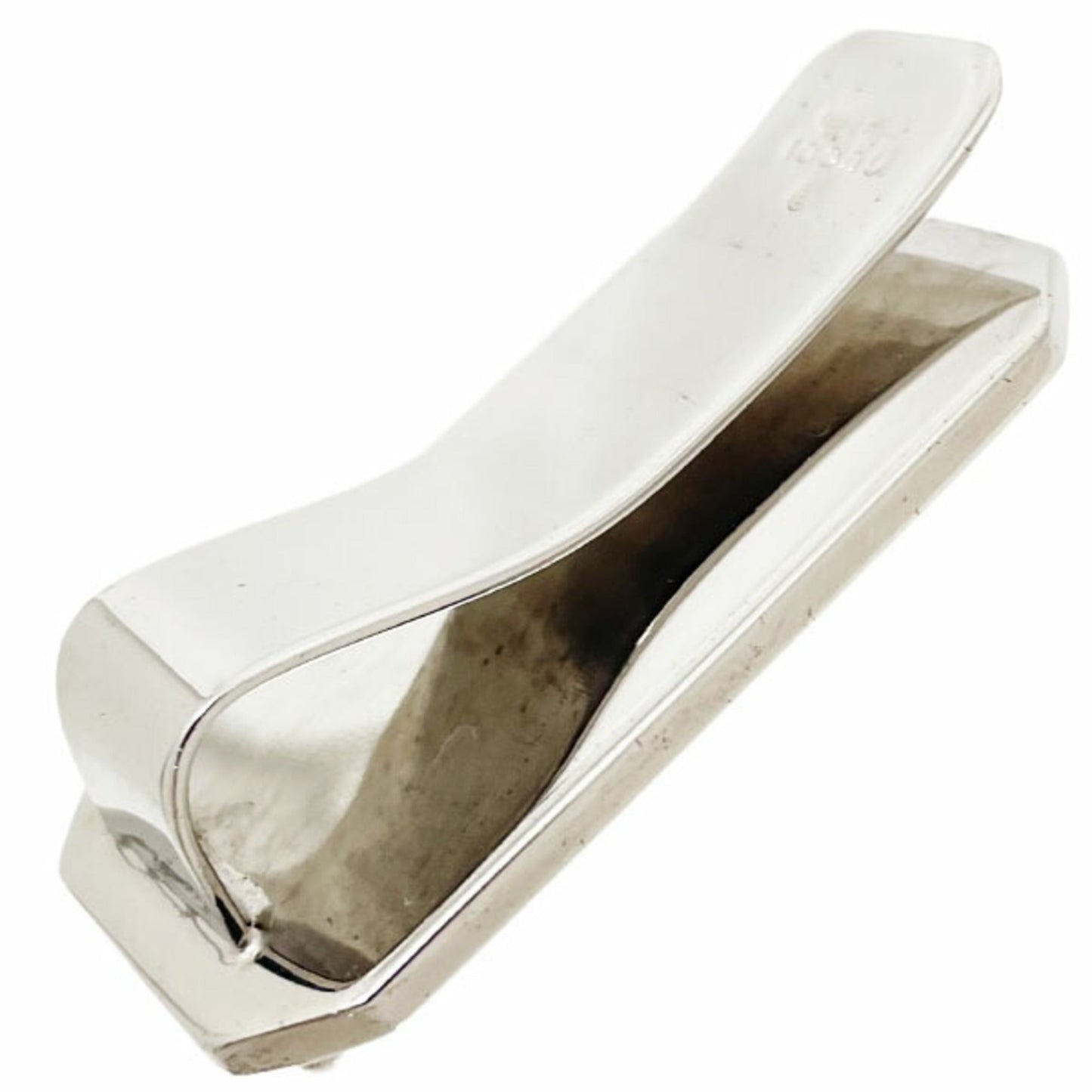 Gucci Guccissima Grayish Silver Leather Money Clip