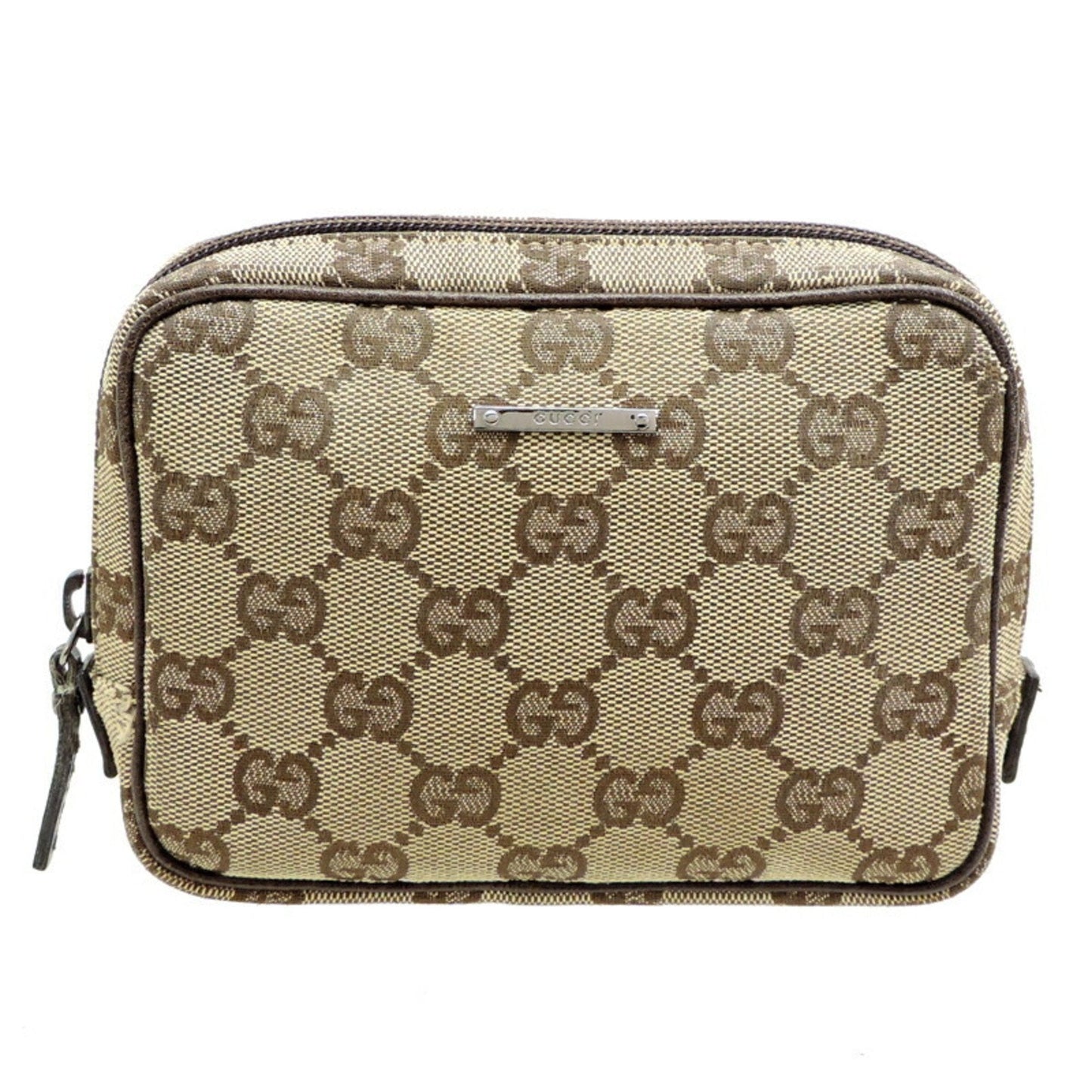 Gucci Beige Gg Canvas Pouch ()