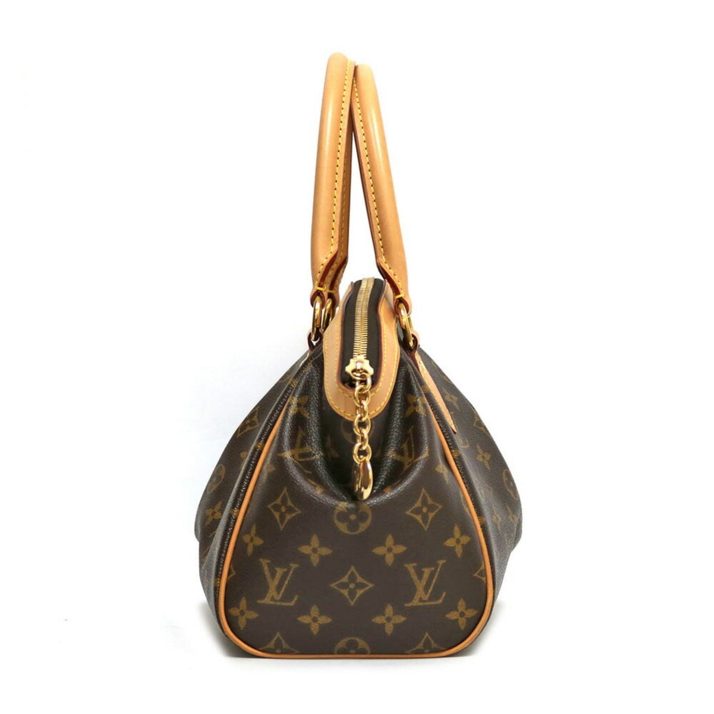 LOUIS VUITTON Tivoli PM Monogram Handbag Canvas M40143 Brown Women's