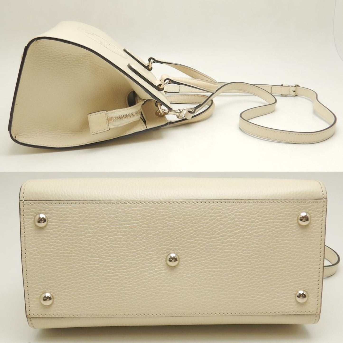 Gucci Ivory Leather Handbag