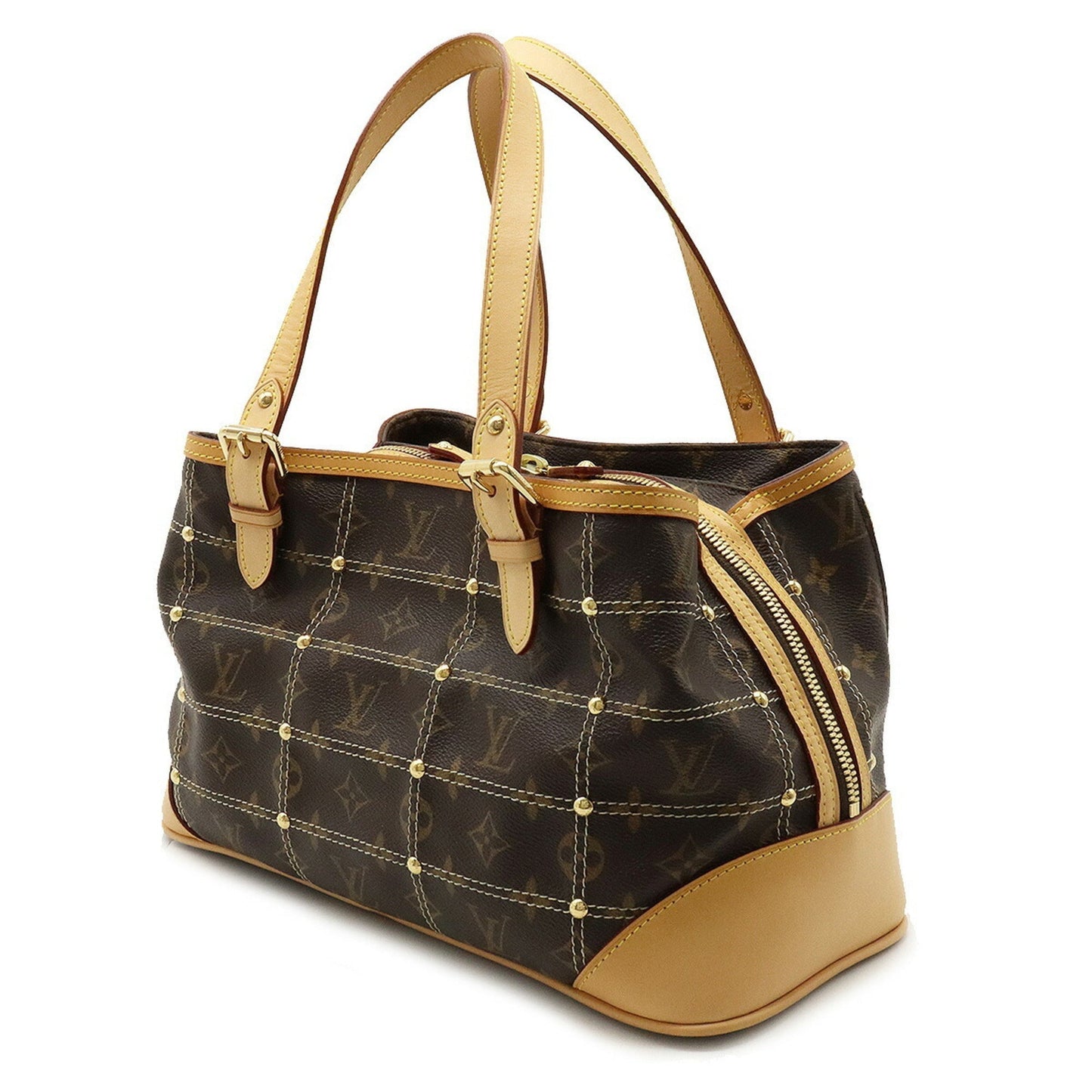 LOUIS VUITTON Monogram Rivet Tote Bag Shoulder Stitch M40140