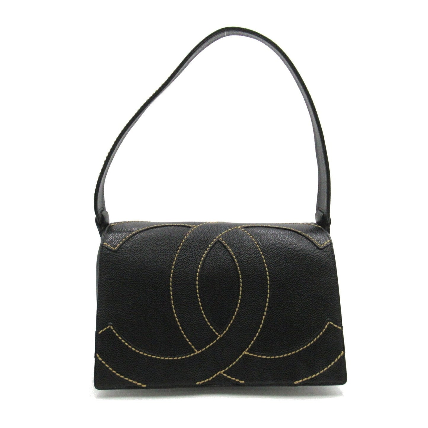 CHANEL Coco Mark Shoulder Bag Caviar Skin (Grained Calf) Women's Black