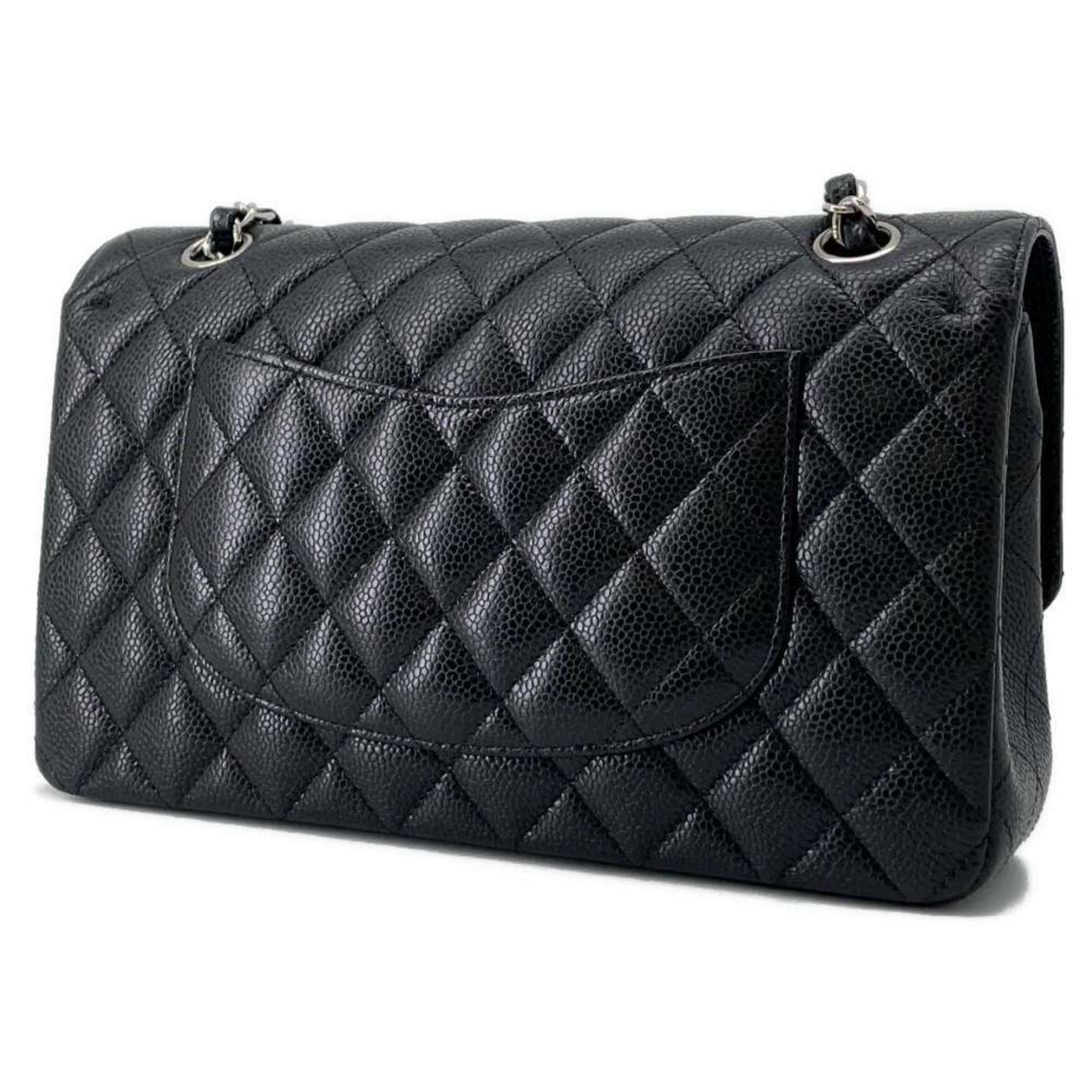 Chanel Chain Shoulder Bag Matelasse 25 Coco Mark Caviar Skin A01112 CHANEL Black