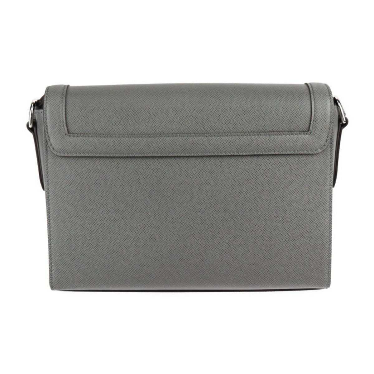 LOUIS VUITTON New Flap Messenger Shoulder Bag M30808 Taiga Gray Silver Hardware 2023 Current Product Vuitton