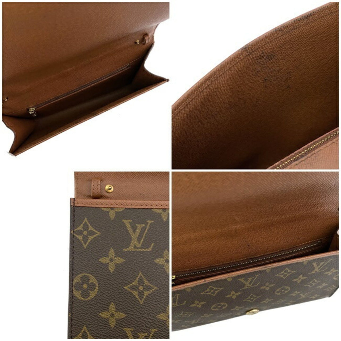 Louis Vuitton Shoulder Bag Bordeaux Brown Monogram M51797 A20892 LOUIS VUITTON Circle Clutch Ladies