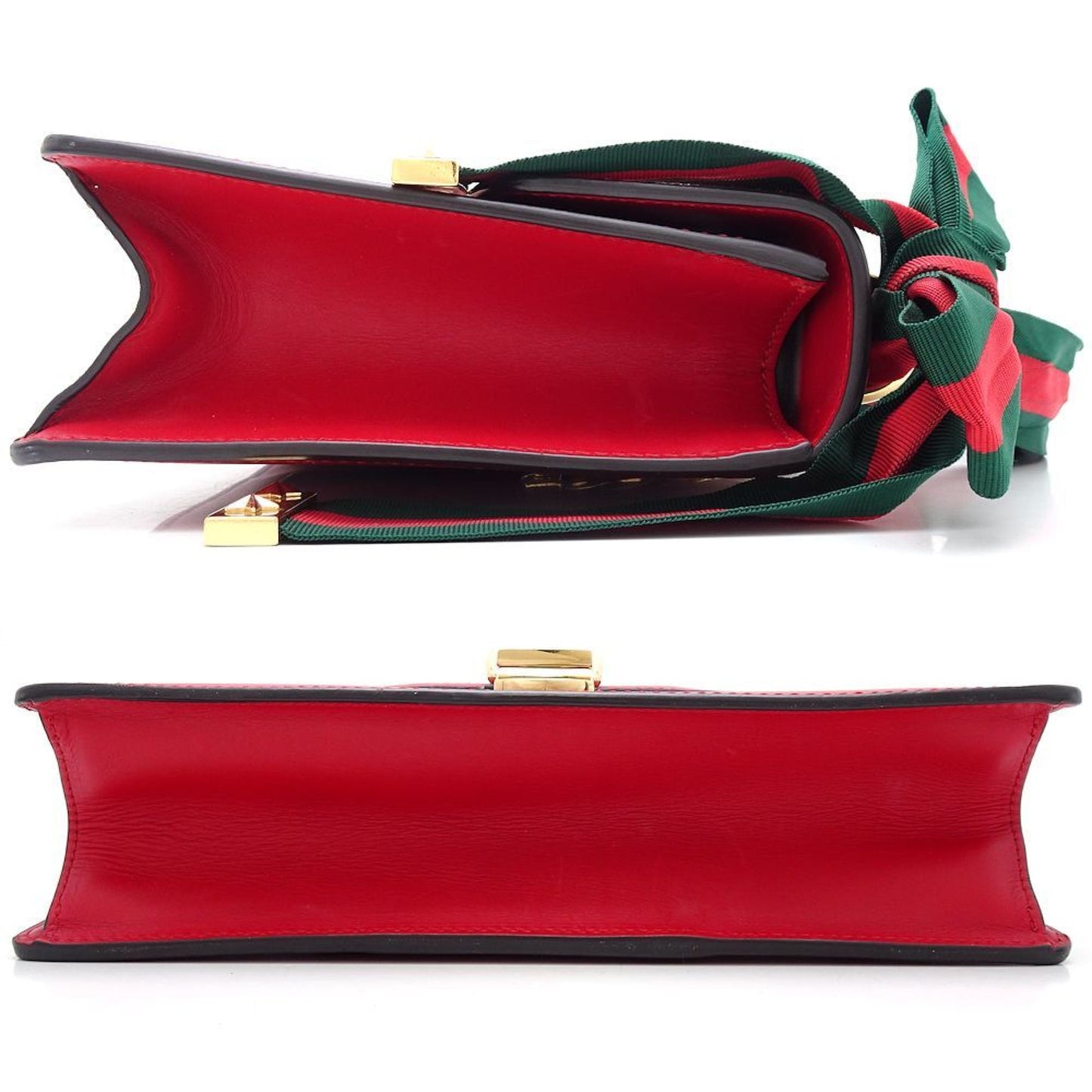 Gucci Navy Red Color Leather Shoulder Bag