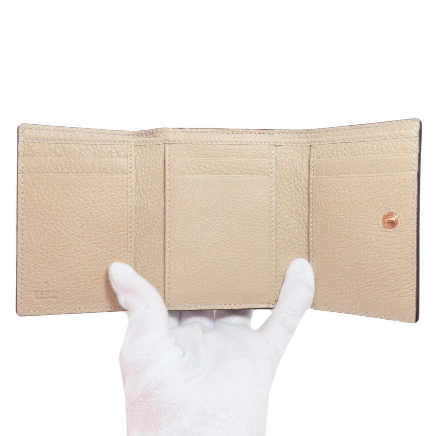 Gucci Beige Leather Wallet (Bi-Fold)