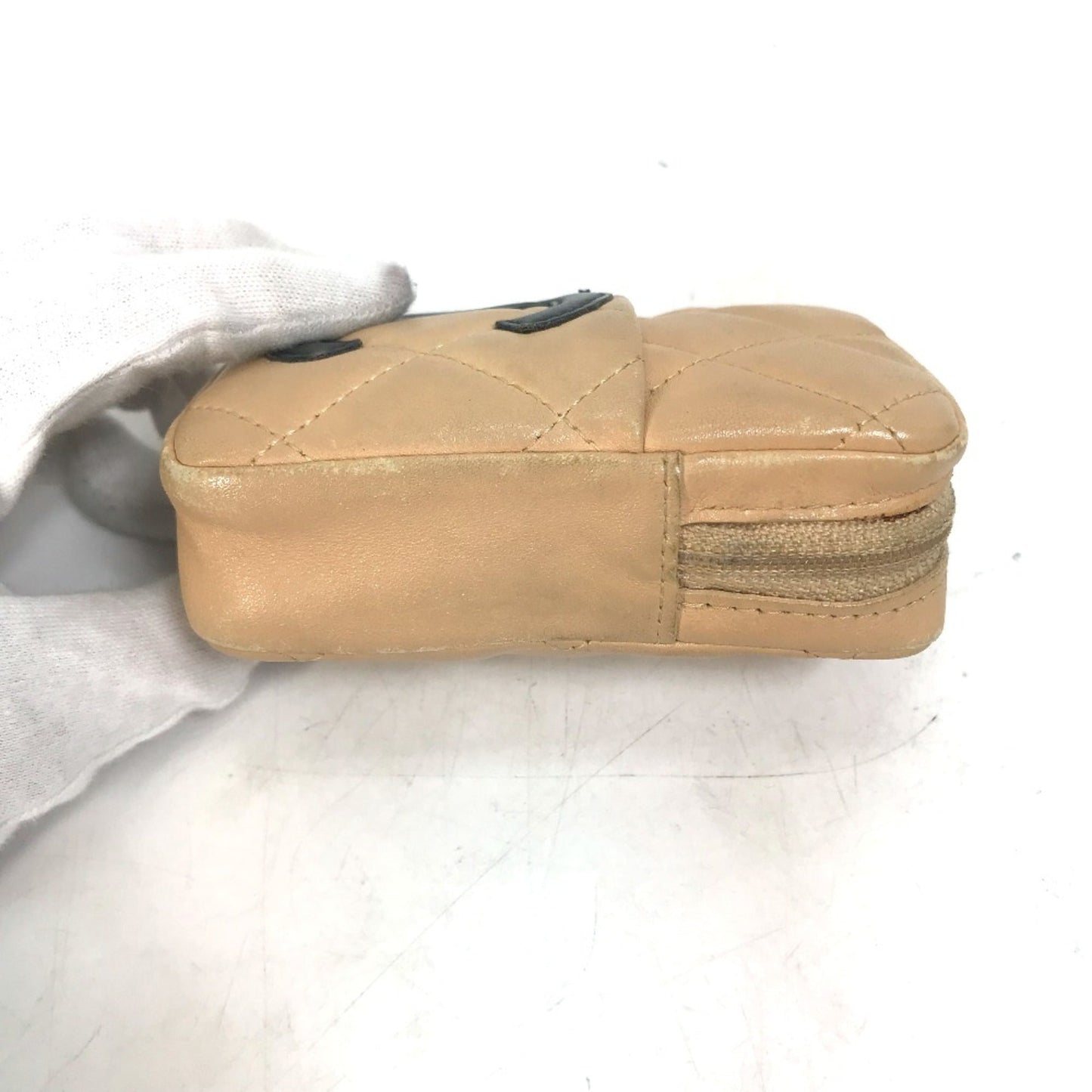 Chanel A26732 Cambon Line Cigarette case pouch Cigarette case Beige Black