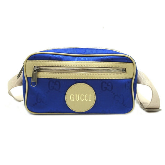 Gucci Beige Blue Canvas Sling Bag ()