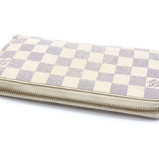 LOUIS VUITTON Round Long Wallet Damier Azur Zippy Women's N60019