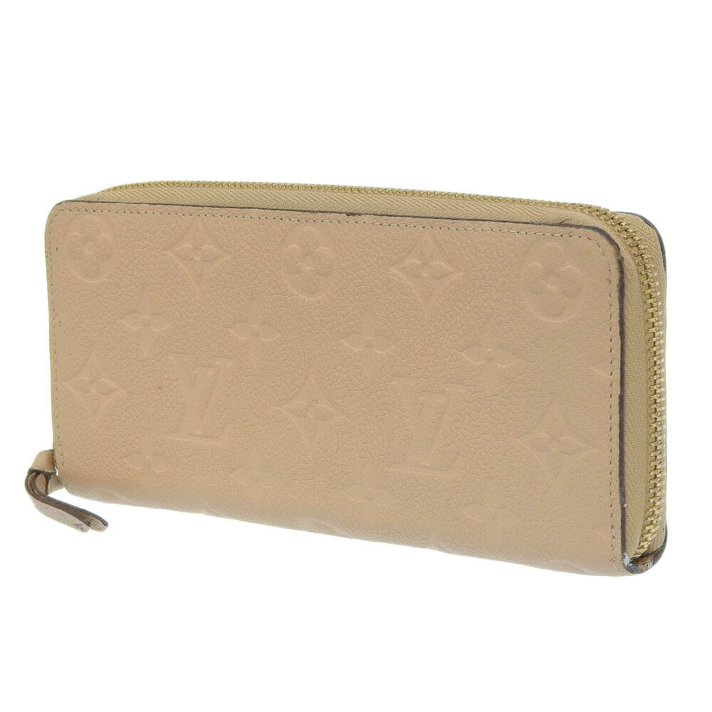 LOUIS VUITTON Portefeuille Clemence Long Wallet M60173 Monogram Implant Dune Beige SP4154 Ladies