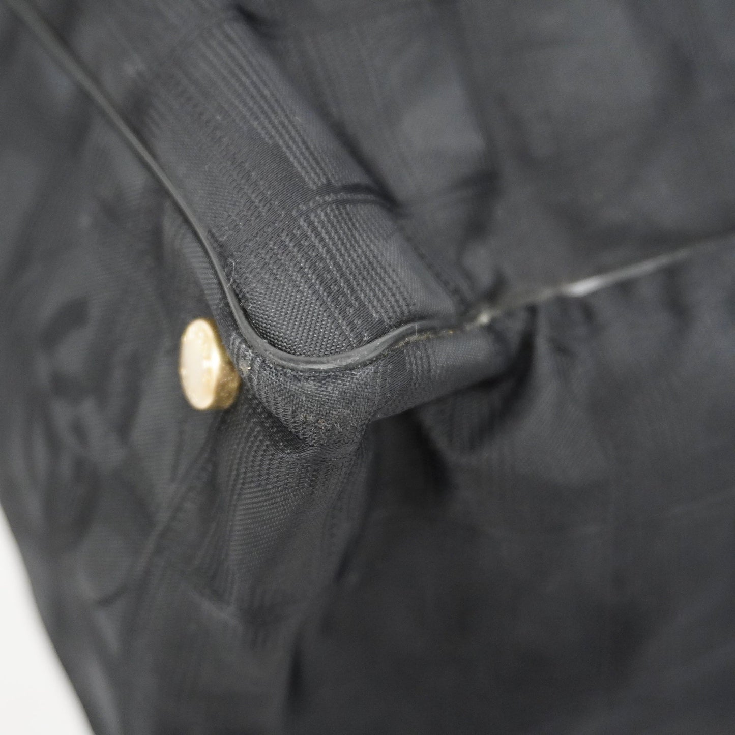 ChanelAuth  New Travel Line Tote Bag Women's Nylon Canvas Tote Bag Black