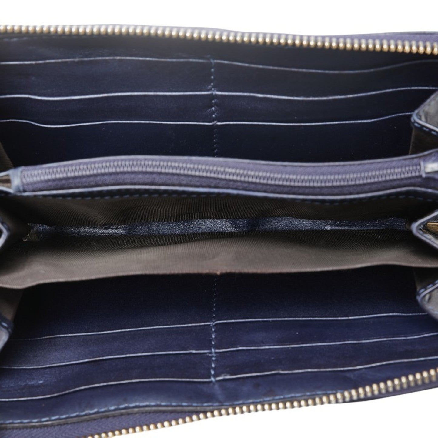 Gucci Beige Navy Canvas Leather Coin Purse/Coin Case