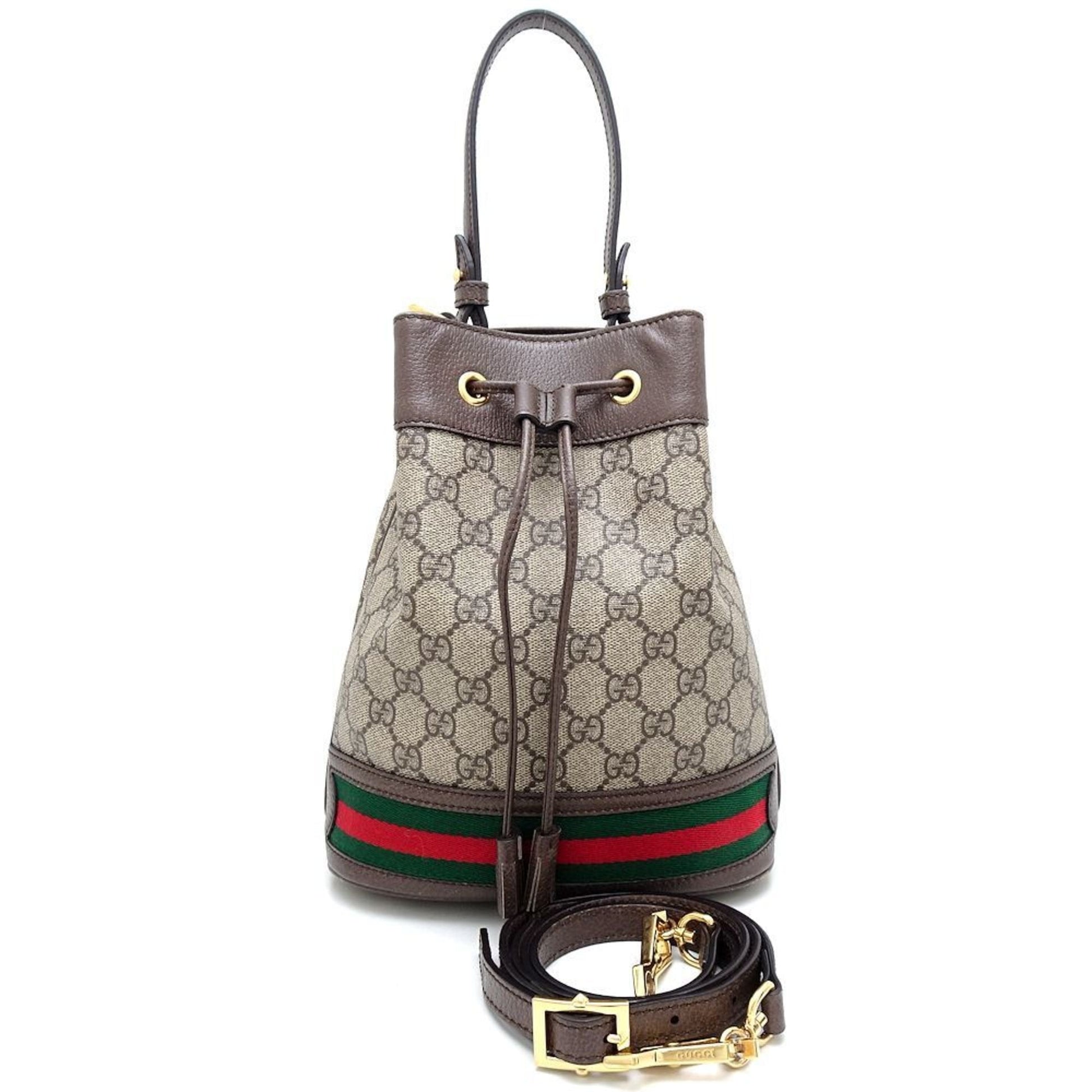 Gucci Beige Brown Gg Supreme Leather Handbag Shoulder Bag ()
