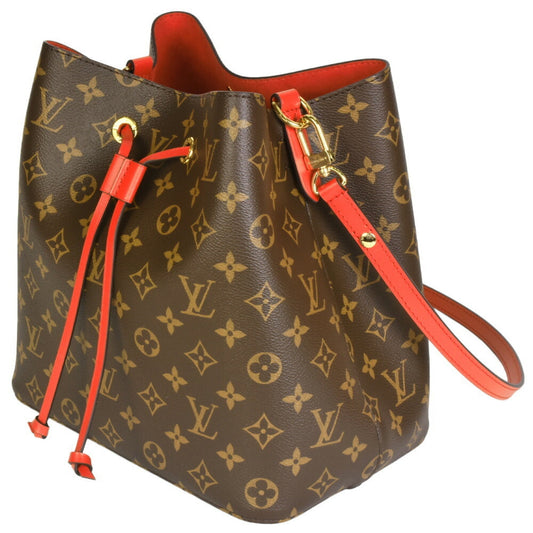 LOUIS VUITTON Neonoe Strap Shoulder Bag Monogram Canvas Coquelicot M44021