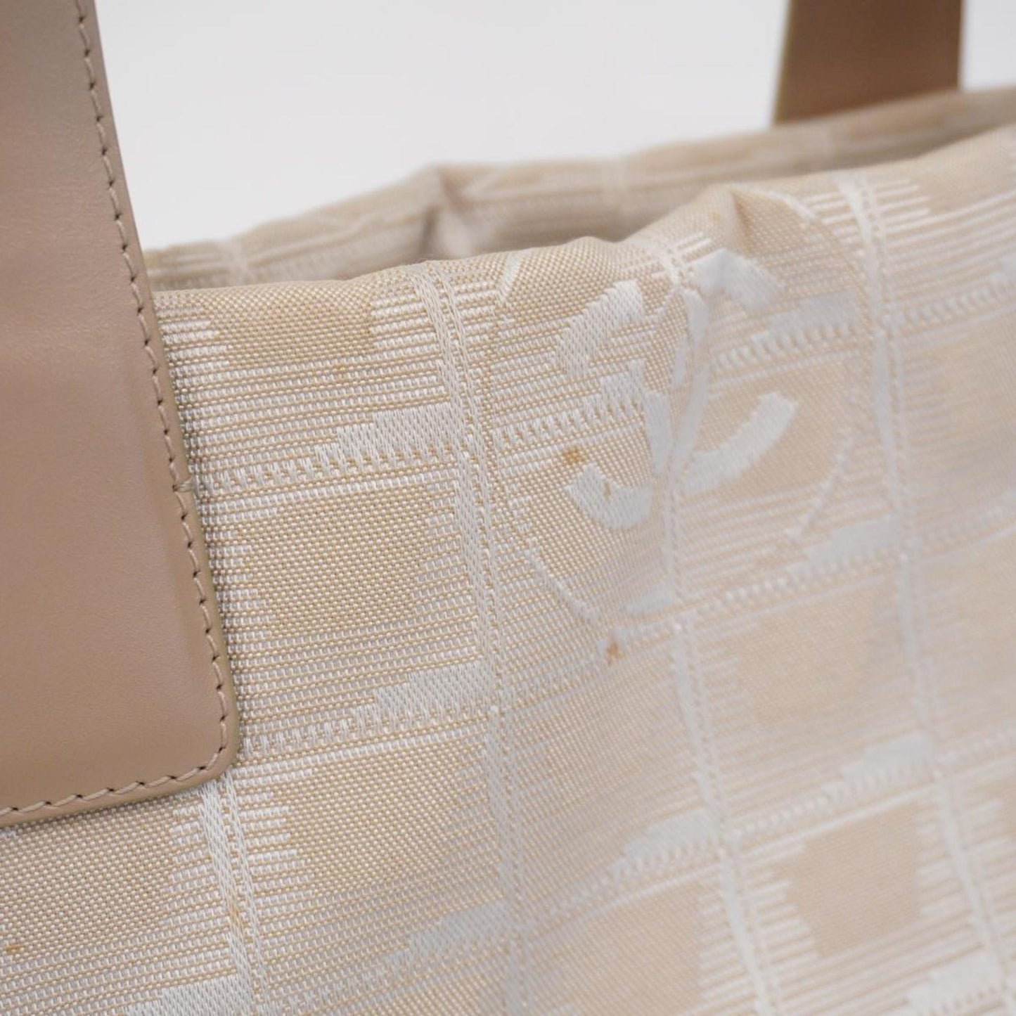 Chanel Tote Bag New Travel Nylon Beige Women's