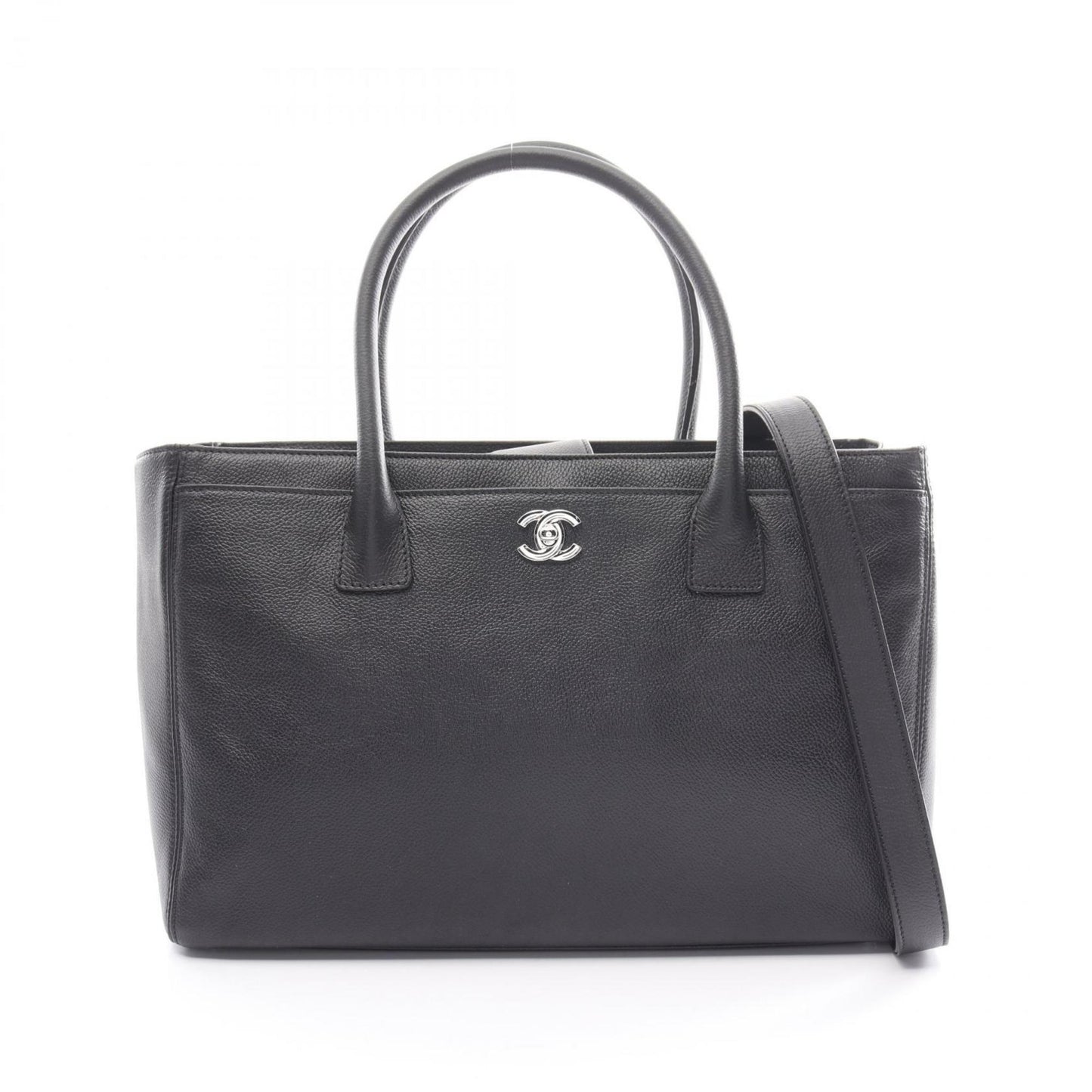 CHANEL Executive Tote Bag Leather Women's Black A15206