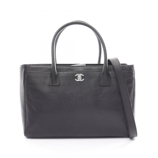 CHANEL Executive Tote Bag Leather Women's Black A15206