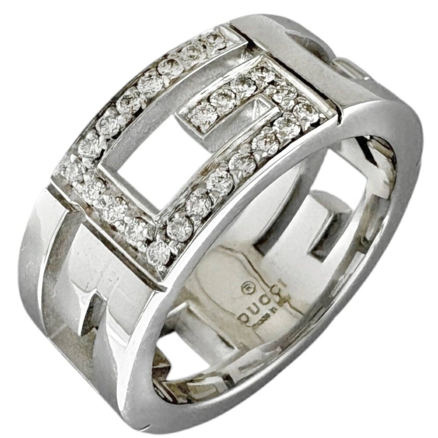 Gucci Silver White Gold (18K) Band Ring ()