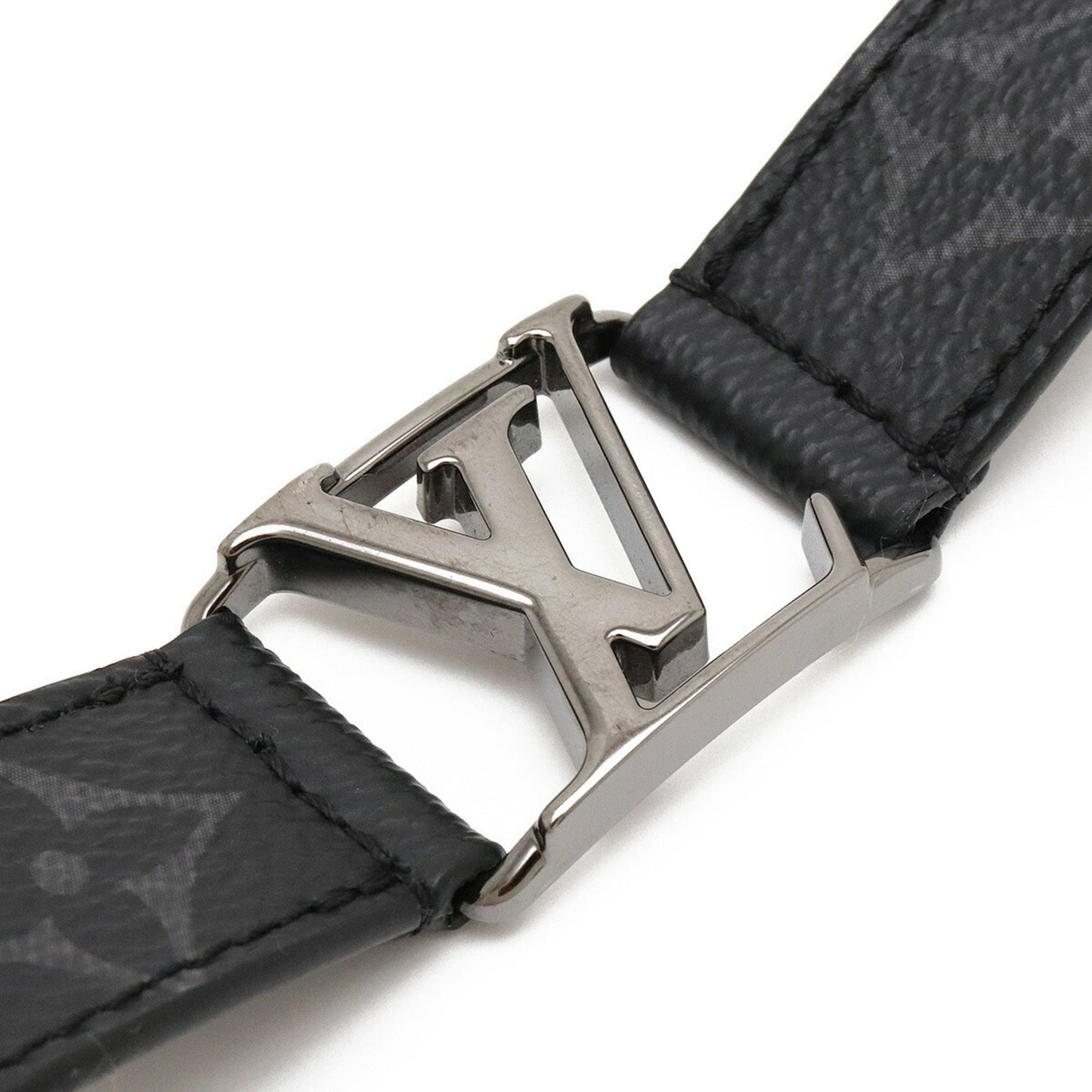 LOUIS VUITTON Monogram Eclipse Bracelet Hockenheim Black #19 M6295E M8151E