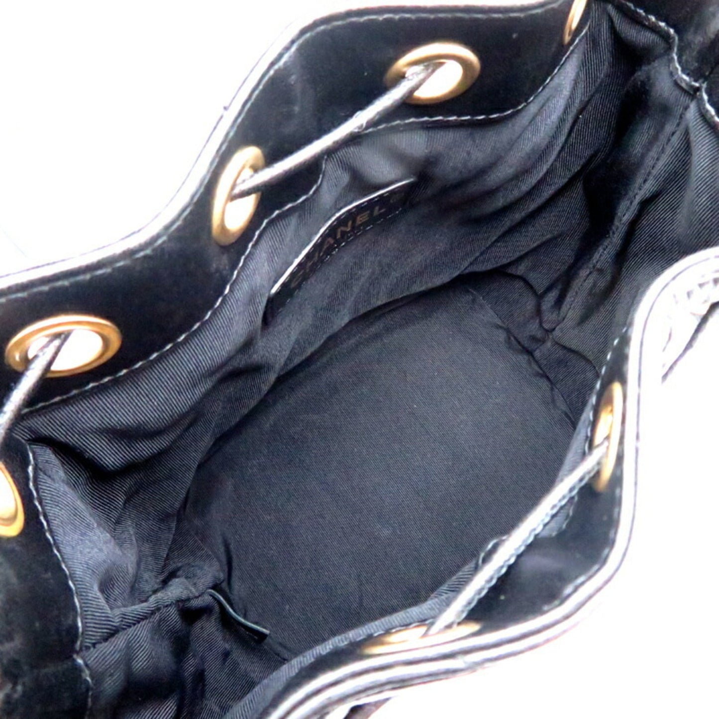 Chanel V-Stitch Chain Women's Shoulder Bag, Lambskin, Black