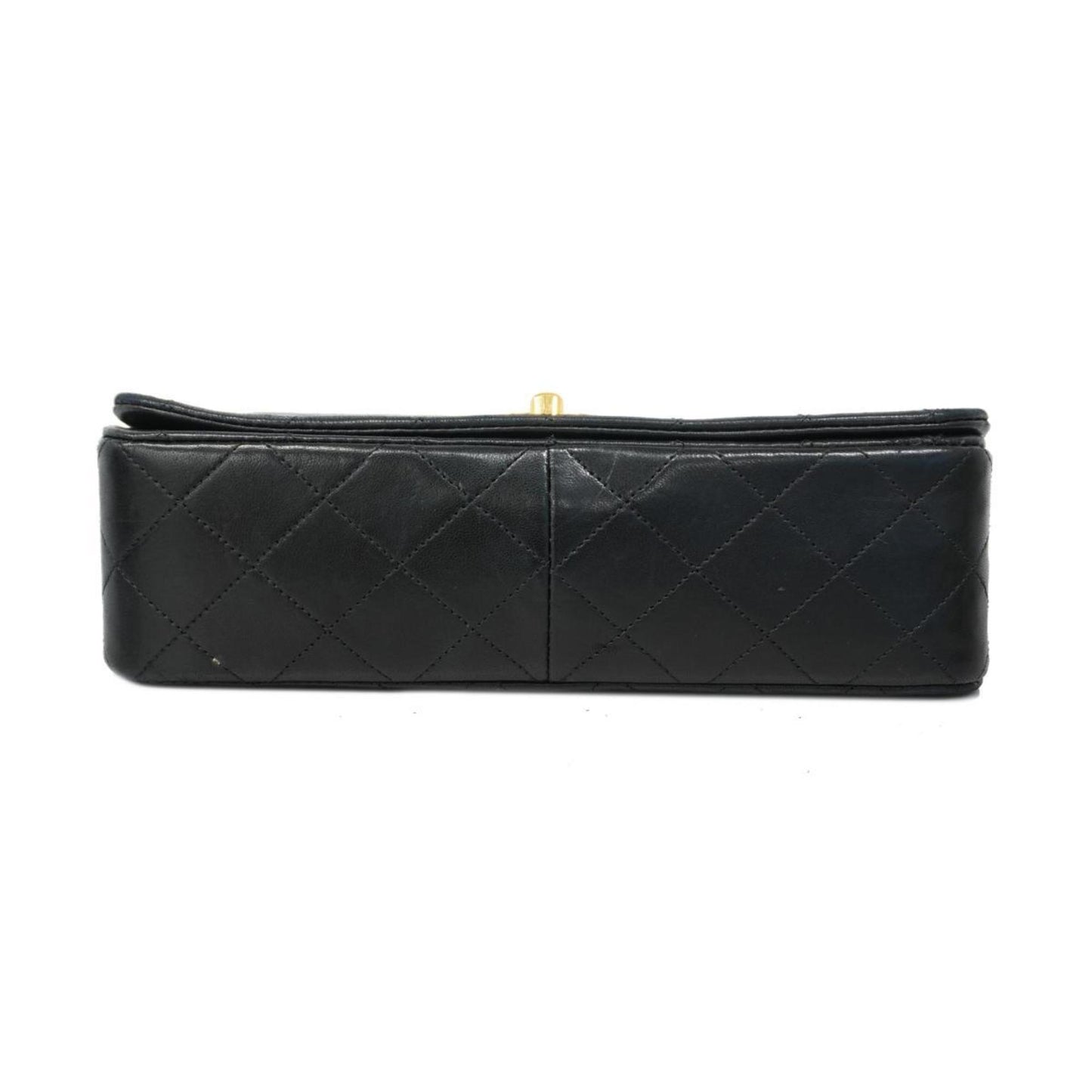 Chanel Shoulder Bag Matelasse Chain Lambskin Black Women's