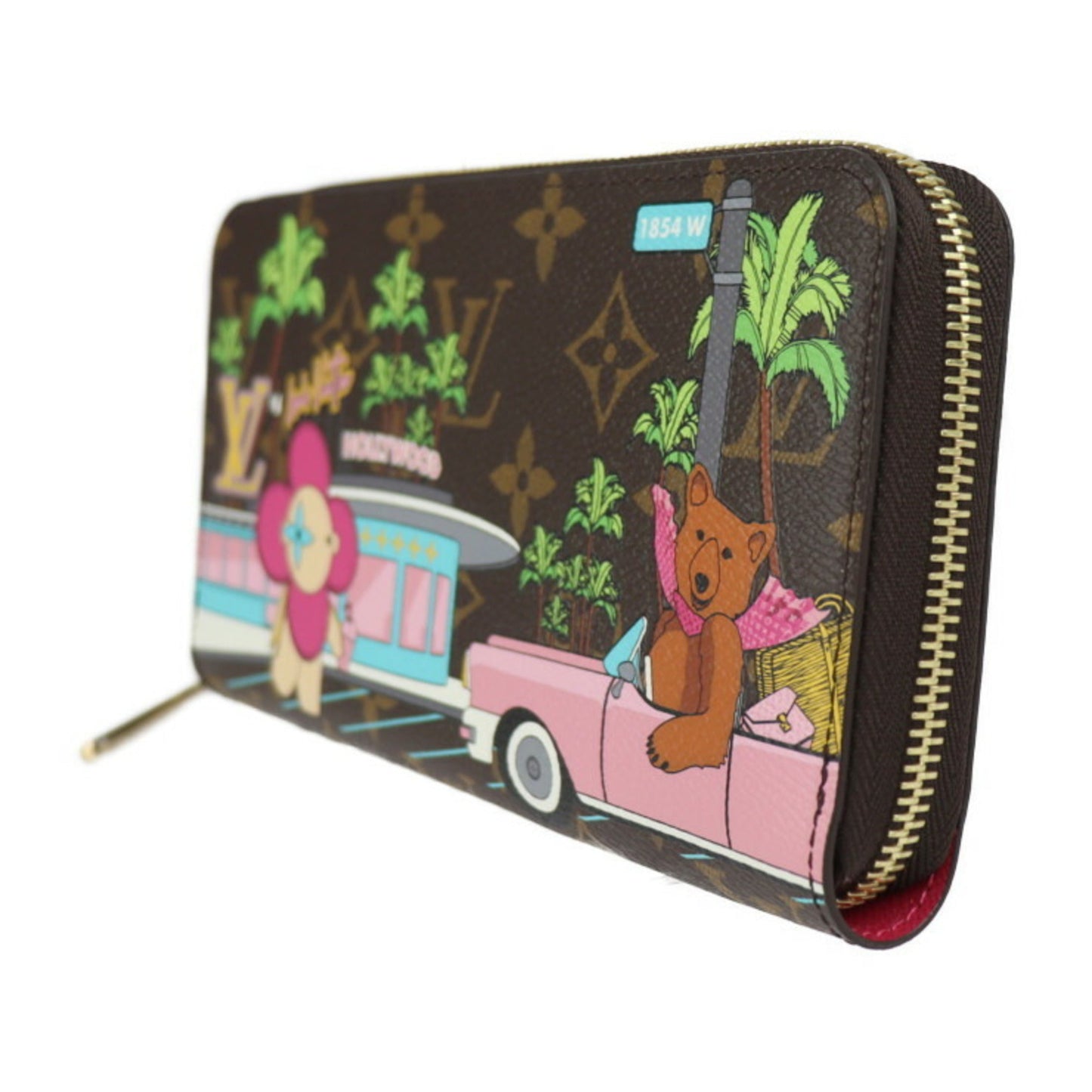 LOUIS VUITTON Vivienne Zippy Wallet Long M80857 Monogram Canvas Brown Multicolor Gold Hardware Round Zipper