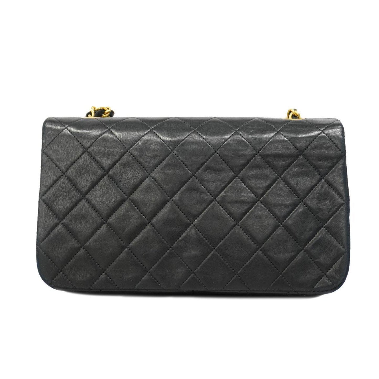 Chanel Shoulder Bag Matelasse Chain Lambskin Black Women's