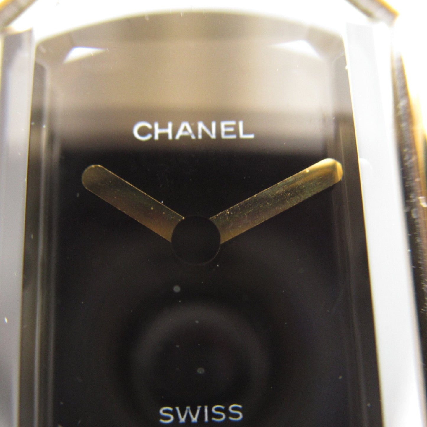 CHANEL Premiere L Wrist Watch H0001 Quartz Black Gold Plated Leather belt H0001