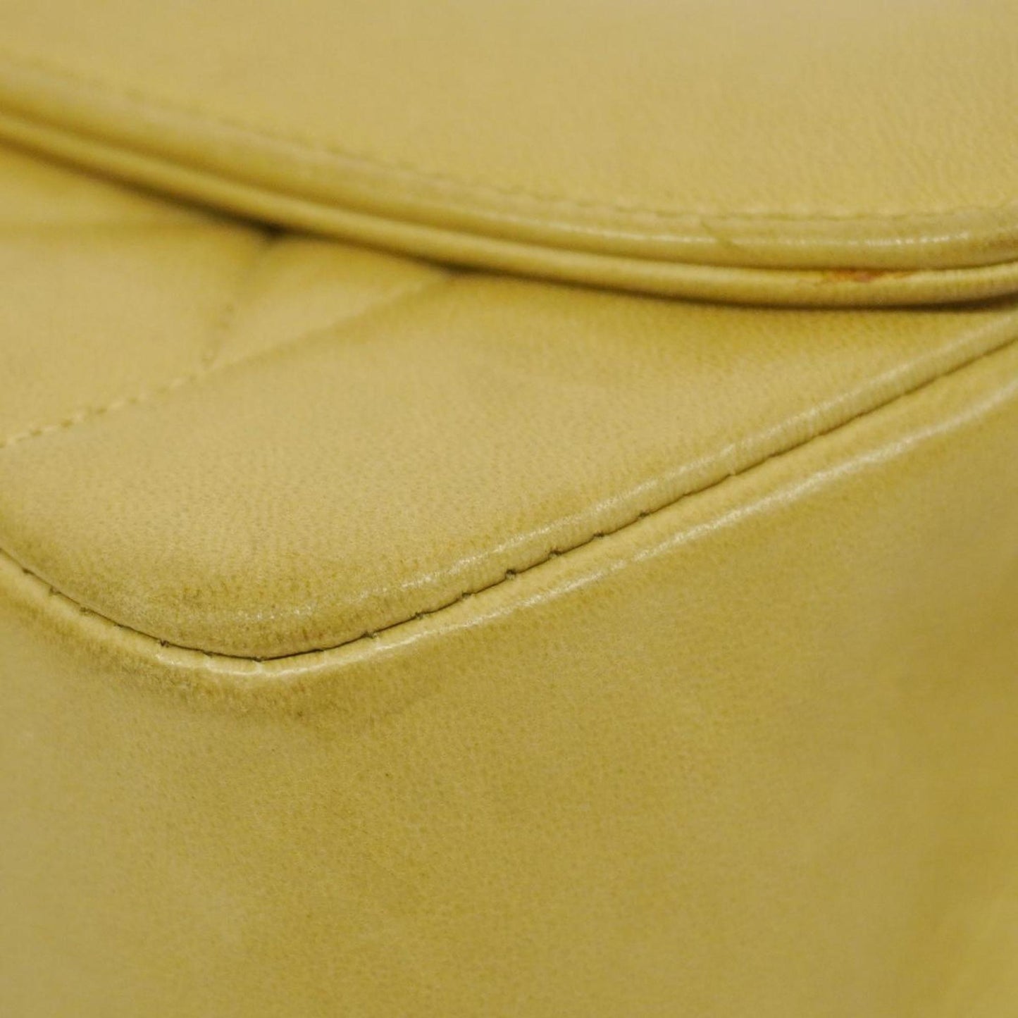 Chanel Shoulder Bag Diana Chain Lambskin Beige Women's