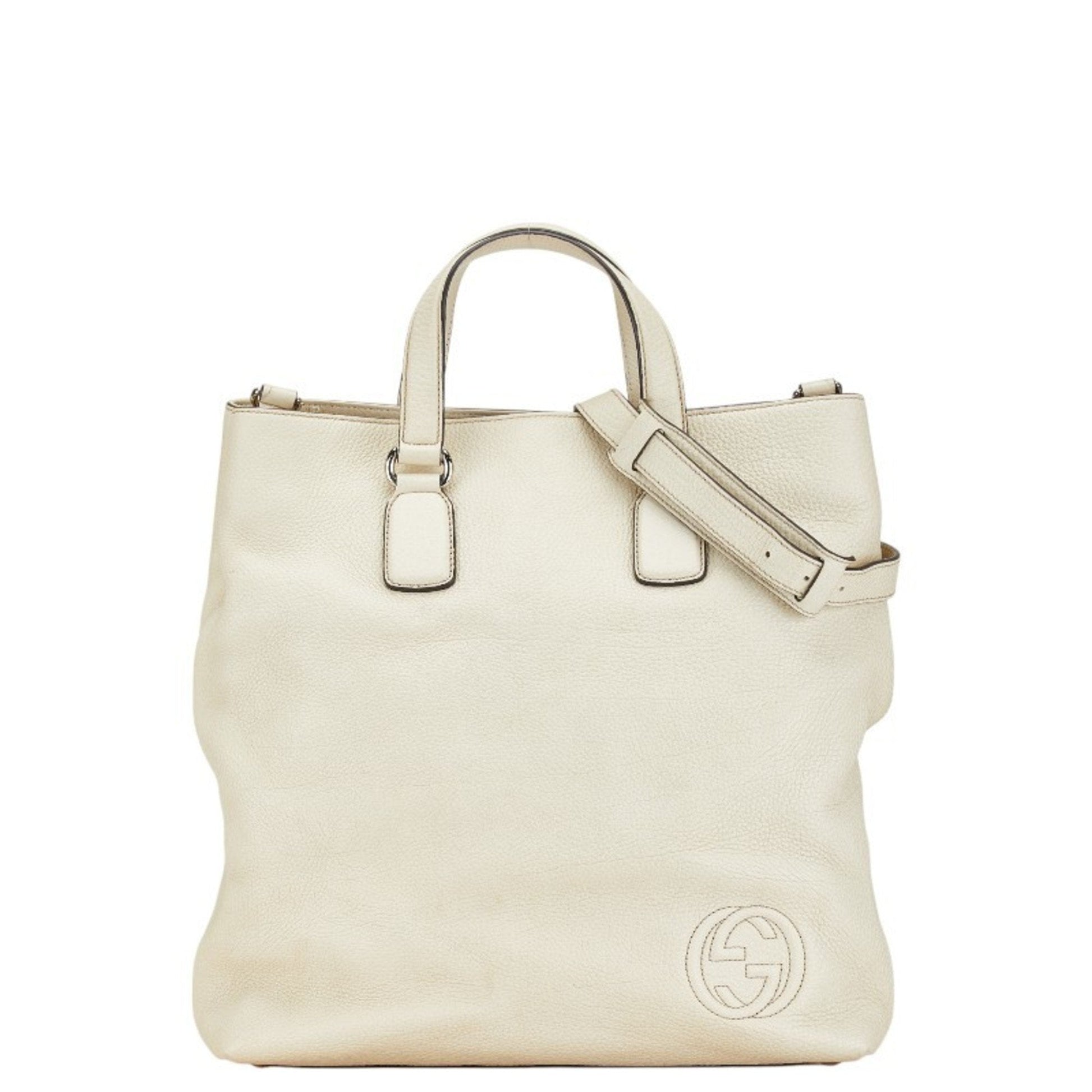 Gucci Soho White Leather Handbag Shoulder Bag ()