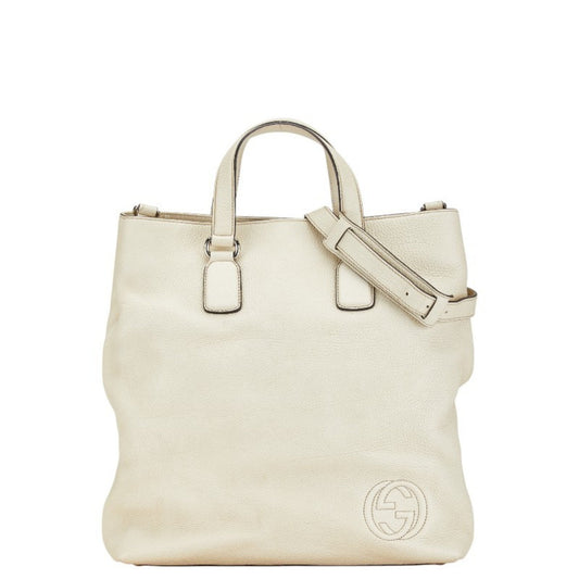 Gucci Soho White Leather Handbag Shoulder Bag ()
