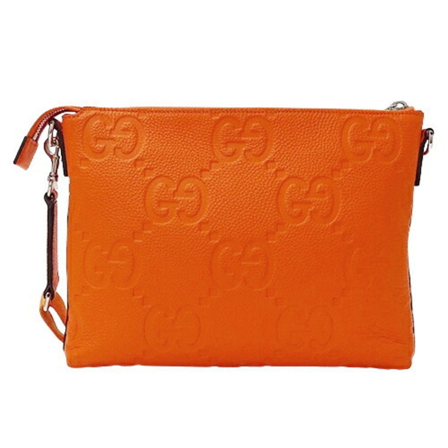 Gucci Orange Leather Clutch Bag Messenger Bag Shoulder Bag