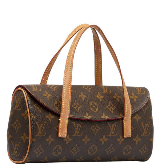 LOUIS VUITTON Monogram Sonatine Handbag M51902 Brown PVC Leather Women's